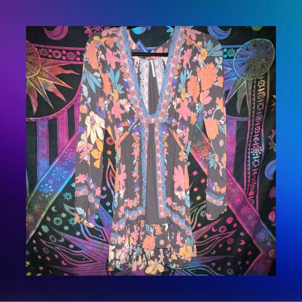 Free People Floral Tunic Blouse NWOT